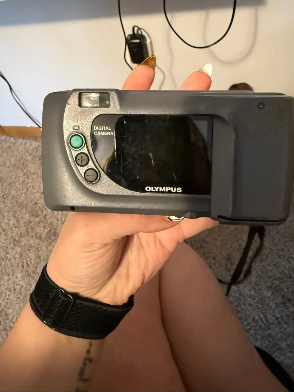 Olympus Silver Compact Point-and-Shoot Digital Camera